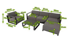 OUTFLEXX Loungeset, Flanelle, Alu/Sunbrella, Für 5 Personen, Loungetisch 100x80 Cm -Aerocove Gartenlounge Geschaft 5 20753.jpg