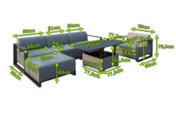 OUTFLEXX Loungeset, Flanelle, Alu/Sunbrella, Für 5 Personen, Höhenverstellbarer Loungetisch -Aerocove Gartenlounge Geschaft 5 21596.jpg