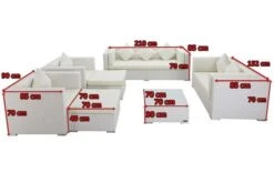 OUTFLEXX Loungemöbel-Set, Weiß, Polyrattan, Für 9 Personen, Inkl. Kaffeetisch, Wasserfeste Kissenbox -Aerocove Gartenlounge Geschaft 5 7173 BOX B.jpg