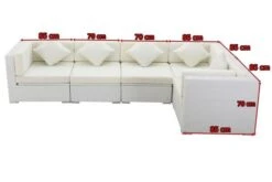 OUTFLEXX Loungemöbel Polyrattan, Weiß, Für 5 Personen, Wasserfeste Kissenbox -Aerocove Gartenlounge Geschaft 5 7175 BOX A.jpg