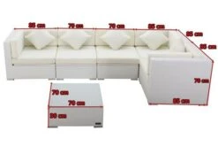 OUTFLEXX Loungemöbel Polyrattan, Weiß, Für 5 Personen, Inkl. Kaffeetisch, Wasserfeste Kissenbox -Aerocove Gartenlounge Geschaft 5 7175 BOX B.jpg