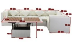 OUTFLEXX Loungemöbel Polyrattan, Weiß, Für 5 Personen, Inkl. Loungetisch, Wasserfeste Kissenbox -Aerocove Gartenlounge Geschaft 5 7175 BOX D.jpg