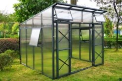 OUTFLEXX Gewächshaus, Anthrazit, Alu/Polycarbonat, 271x271x241/180cm, 4 Fenster, 10 Mm Wandstärke -Aerocove Gartenlounge Geschaft 6 18177.jpg