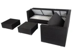 OUTFLEXX Loungemöbel-Set, Schwarz, Polyrattan, 6 Personen, Wasserfeste Kissenbox, Inkl. Kaffeetisch 16 OUTFLEXX Loungemöbel-Set, Schwarz, Polyrattan, 6 Personen, Wasserfeste Kissenbox, Inkl. Kaffeetisch -Aerocove Gartenlounge Geschaft 6 18229 BOX B.jpg