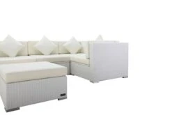 OUTFLEXX Loungemöbel Polyrattan, Weiß, Für 5 Personen, Inkl. Kaffeetisch, Wasserfeste Kissenbox -Aerocove Gartenlounge Geschaft 6 7175 BOX B.jpg