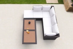 OUTFLEXX Loungemöbel-Set, Braun Marmoriert, Polyrattan, Inkl. Loungetisch, Für 5 Personen, Wasserfeste Kissenbox -Aerocove Gartenlounge Geschaft 7759 BOX D 3 CGI.jpg