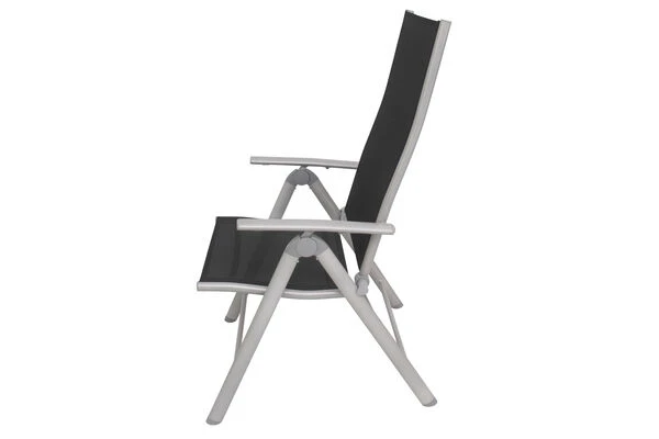 VILLANA Multipositionssessel, Silber/schwarz, Aluminium/Textil, 67 X 58 X 113 Cm, Klappbar 7 VILLANA Multipositionssessel, Silber/schwarz, Aluminium/Textil, 67 X 58 X 113 Cm, Klappbar – Bild 7