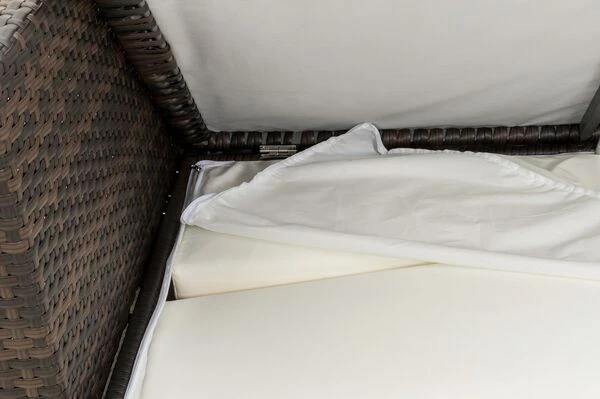 OUTFLEXX Loungemöbel-Set, Braun Marmoriert, Polyrattan, 8 Pers, Wasserfeste Kissenbox 7 OUTFLEXX Loungemöbel-Set, Braun Marmoriert, Polyrattan, 8 Pers, Wasserfeste Kissenbox – Bild 7