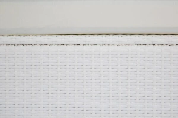 OUTFLEXX Loungemöbel-Set, Weiß, Polyrattan, 5 Personen, Wasserfeste Kissenbox 7 OUTFLEXX Loungemöbel-Set, Weiß, Polyrattan, 5 Personen, Wasserfeste Kissenbox – Bild 7