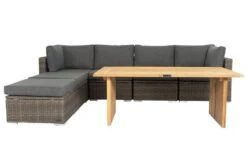 OUTFLEXX Loungegarnitur, Polyrattan/Teakholz, Tisch 160x90cm, Für 6 Personen, Wasserfeste Kissenbox -Aerocove Gartenlounge Geschaft 7 19394.jpg