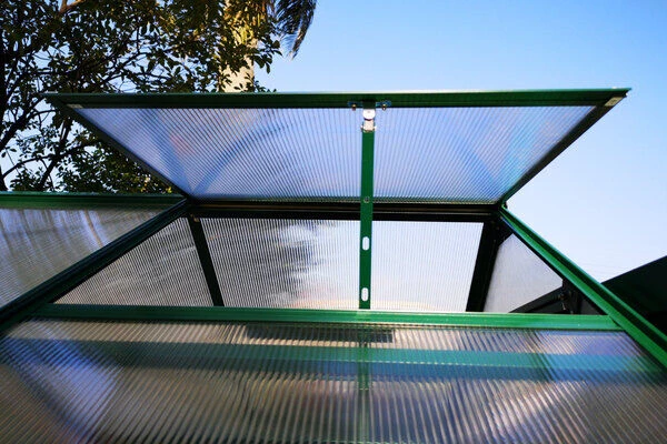 OUTFLEXX Gewächshaus, Grün, Alu/Polycarbonat, 190x125x203 Cm, Pulverbeschichtet 7 OUTFLEXX Gewächshaus, Grün, Alu/Polycarbonat, 190x125x203 Cm, Pulverbeschichtet – Bild 7