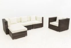 OUTFLEXX Loungemöbel-Set, Braun Marmoriert, Polyrattan, 5 Pers, Wasserfeste Kissenbox -Aerocove Gartenlounge Geschaft 8 16065 BOX A.jpg