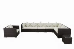 OUTFLEXX Loungemöbel-Set, Braun Marmoriert, Polyrattan, 8 Pers, Wasserfeste Kissenbox 15 OUTFLEXX Loungemöbel-Set, Braun Marmoriert, Polyrattan, 8 Pers, Wasserfeste Kissenbox -Aerocove Gartenlounge Geschaft 8 16067 BOX A.jpg