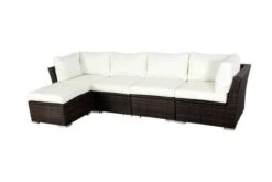 OUTFLEXX Loungemöbel, Polyrattan, Braun Marmoriert, Inkl. Abdeckhaube, Ersatzbezug, Wasserfeste Kissenbox -Aerocove Gartenlounge Geschaft 8 7759 BOX X 1.jpg