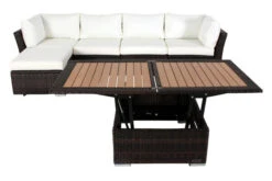 OUTFLEXX Loungemöbel-Set, Braun Marmoriert, Polyrattan, Inkl. Loungetisch, Für 5 Personen, Wasserfeste Kissenbox -Aerocove Gartenlounge Geschaft 9 7759 BOX D.jpg